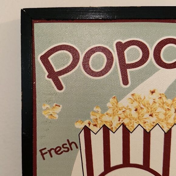 Vintage Popcorn “ Great butter taste” Fresh Hot Canvas Art - Picture 3 of 10